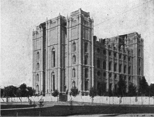 The Salt Lake Mormon Temple in 1912