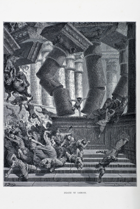 The Death of Samson by Gustave Doré