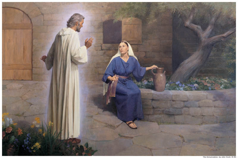 Angel Gabriel Ministers to Mary Mormon