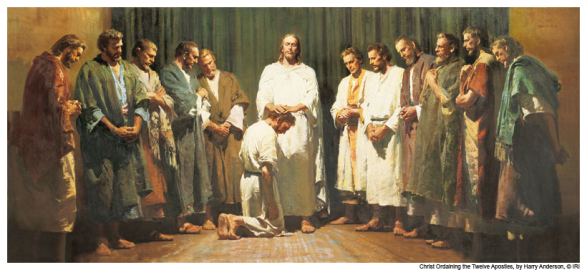 Christ bestows priesthood keys on apostles